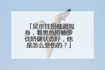 吴京拄拐低调现身,着黑色短袖步伐矫健状态好,他是怎么受伤的?