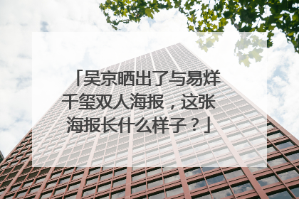 吴京晒出了与易烊千玺双人海报,这张海报长什么样子?