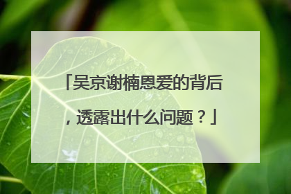 吴京谢楠恩爱的背后，透露出什么问题？