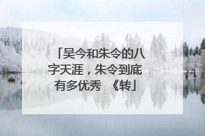 吴今和朱令的八字天涯，朱令到底有多优秀 《转