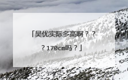 吴优实际多高啊？？？170cm吗？