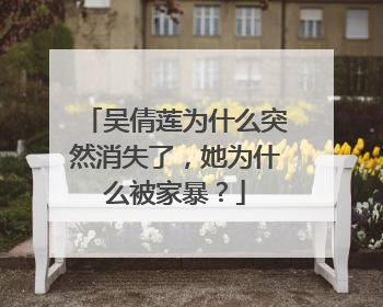 吴倩莲为什么突然消失了，她为什么被家暴？