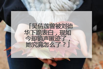 吴倩莲曾被刘德华下跪表白,现如今却销声匿迹了,她究竟怎么了?