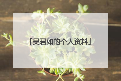 吴君如的个人资料