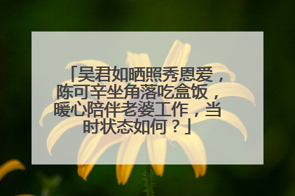 吴君如晒照秀恩爱，陈可辛坐角落吃盒饭，暖心陪伴老婆工作，当时状态如何？