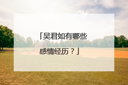 吴君如有哪些感情经历？