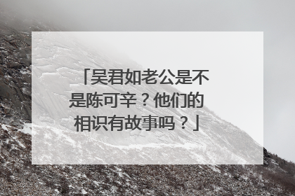 吴君如老公是不是陈可辛？他们的相识有故事吗？