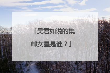 吴君如说的集邮女星是谁?