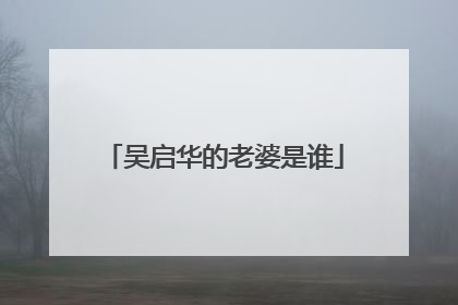 吴启华的老婆是谁