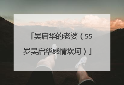吴启华的老婆(55岁吴启华感情坎坷)
