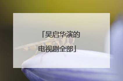 吴启华演的电视剧全部