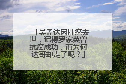 吴孟达因肝癌去世,记得罗家英曾抗癌成功,而为何达哥却走了呢?