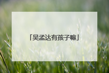 吴孟达有孩子嘛