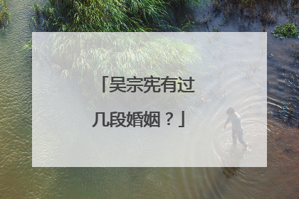 吴宗宪有过几段婚姻?