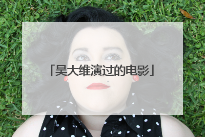 吴大维演过的电影