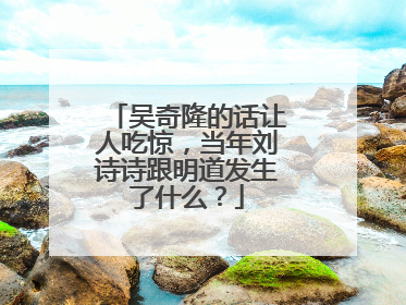 吴奇隆的话让人吃惊，当年刘诗诗跟明道发生了什么？
