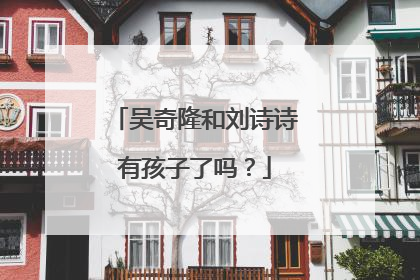 吴奇隆和刘诗诗有孩子了吗?