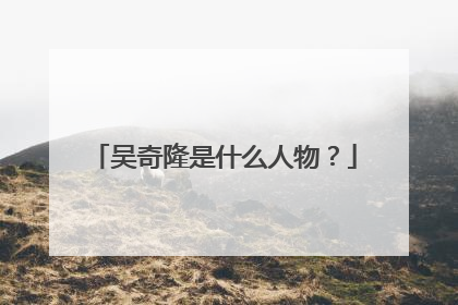 吴奇隆是什么人物?