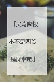 吴奇隆根本不是四爷是屎爷吧