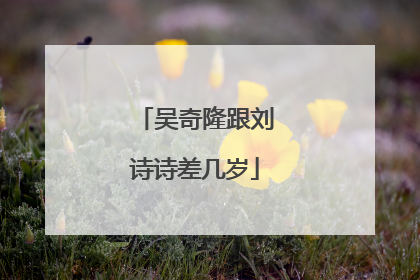 吴奇隆跟刘诗诗差几岁