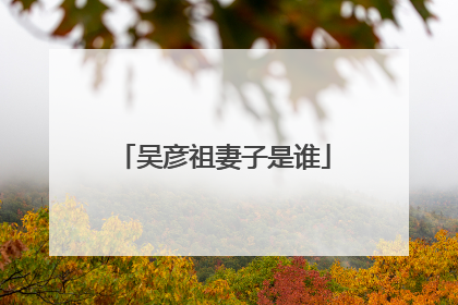 吴彦祖妻子是谁