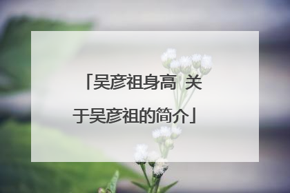 吴彦祖身高 关于吴彦祖的简介