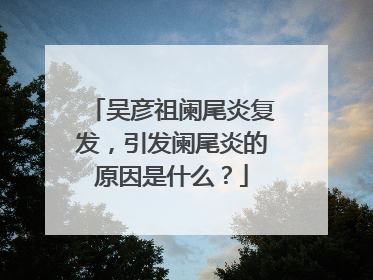 吴彦祖阑尾炎复发，引发阑尾炎的原因是什么？
