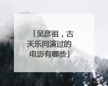 吴彦祖，古天乐同演过的电影有哪些