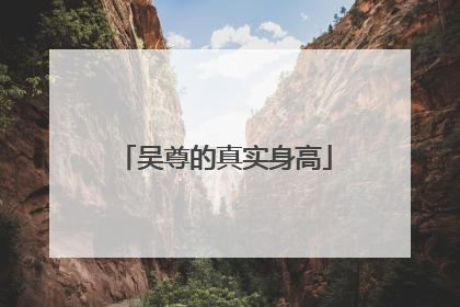 吴尊的真实身高