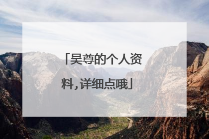 吴尊的个人资料,详细点哦