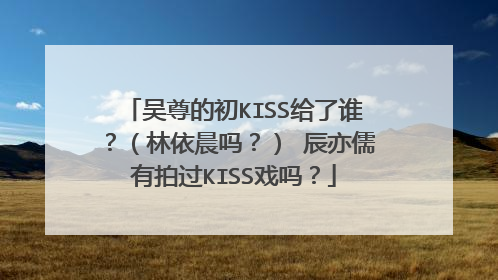 吴尊的初KISS给了谁?(林依晨吗?) 辰亦儒有拍过KISS戏吗?