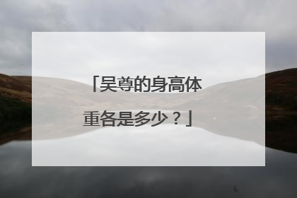 吴尊的身高体重各是多少？