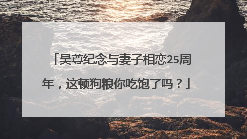 吴尊纪念与妻子相恋25周年,这顿狗粮你吃饱了吗?