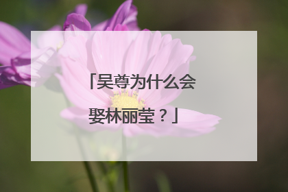 吴尊为什么会娶林丽莹?