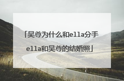 吴尊为什么和ella分手 ella和吴尊的结婚照