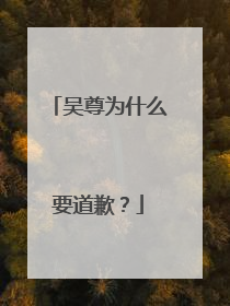 吴尊为什么要道歉?