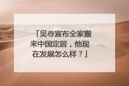 吴尊宣布全家搬来中国定居，他现在发展怎么样？