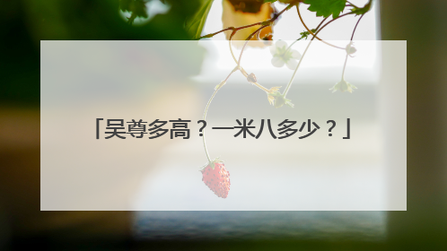 吴尊多高？一米八多少？
