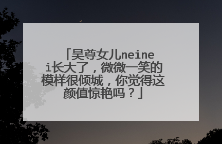 吴尊女儿neinei长大了，微微一笑的模样很倾城，你觉得这颜值惊艳吗？