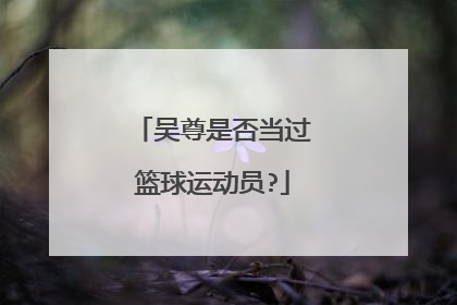 吴尊是否当过篮球运动员?