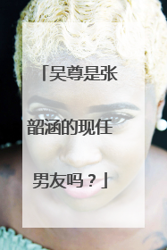 吴尊是张韶涵的现任男友吗?