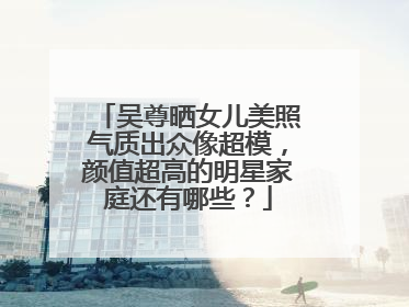 吴尊晒女儿美照气质出众像超模，颜值超高的明星家庭还有哪些？