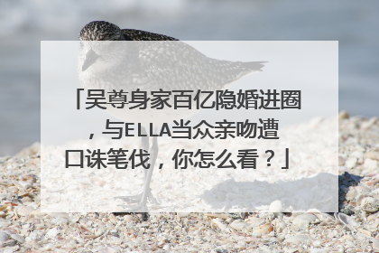 吴尊身家百亿隐婚进圈,与ELLA当众亲吻遭口诛笔伐,你怎么看?