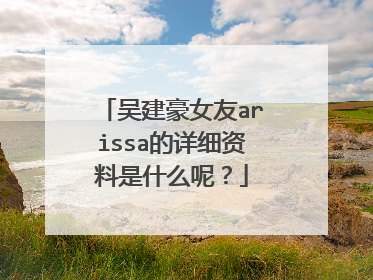吴建豪女友arissa的详细资料是什么呢？