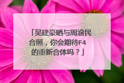 吴建豪晒与周渝民合照，你会期待F4的重新合体吗？
