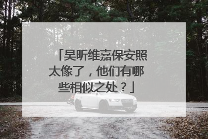 吴昕维嘉保安照太像了，他们有哪些相似之处？