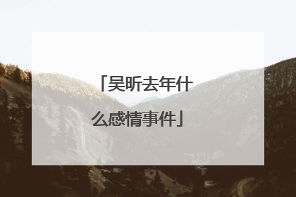 吴昕去年什么感情事件