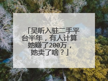 吴昕入驻二手平台半年，有人计算她赚了200万，她卖了啥？