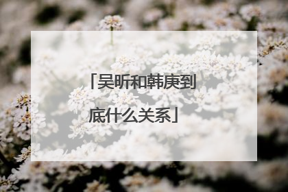 吴昕和韩庚到底什么关系