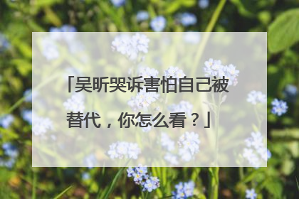 吴昕哭诉害怕自己被替代，你怎么看？